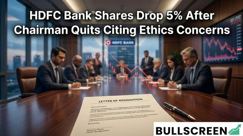 HDFC Bank Shares Drop 5% After Chairman Quits Citing Ethics Concerns