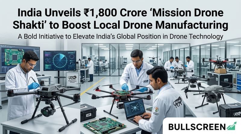 India Unveils ₹1,800 Crore ‘Mission Drone Shakti’ to Boost Local Drone Manufacturing