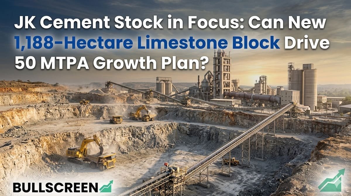 JK Cement Stock in Focus: Can New 1,188-Hectare Limestone Block Drive 50 MTPA Growth Plan?