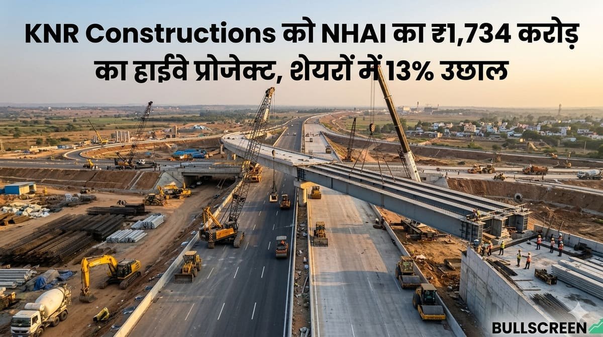 KNR Constructions को NHAI का ₹1,734 करोड़ का हाईवे प्रोजेक्ट, शेयरों में 13% उछाल