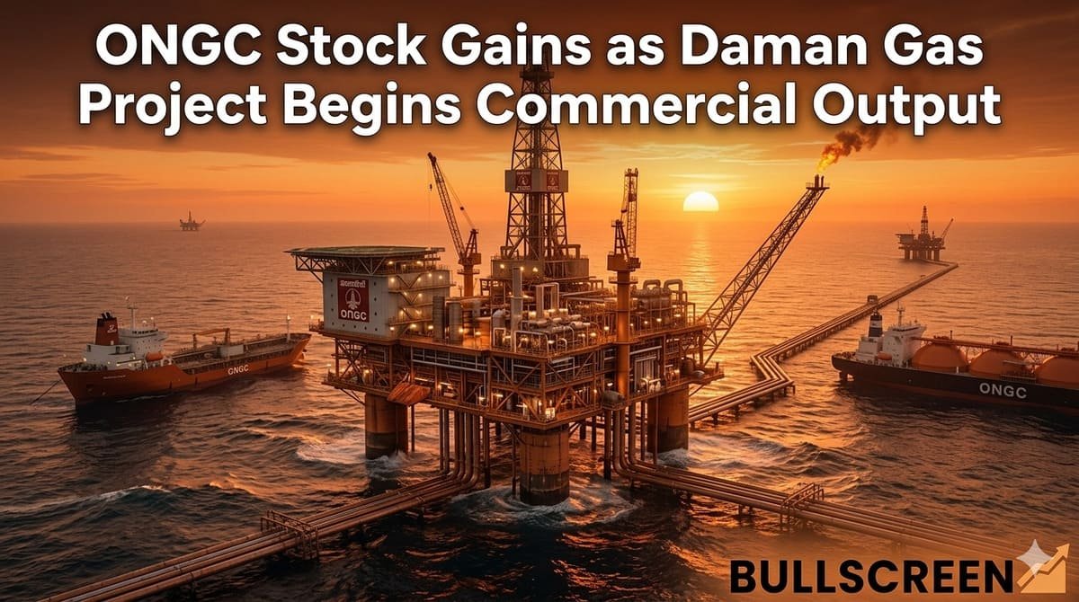 ONGC Stock Gains as Daman Gas Project Begins Commercial Output