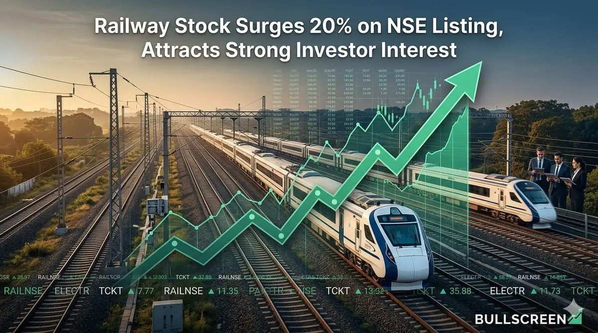 Railway Stock Surges 20% on NSE Listing, Attracts Strong Investor Interest