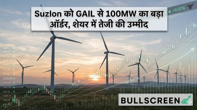 Suzlon को GAIL से 100MW का बड़ा ऑर्डर, शेयर में तेजी की उम्मीद