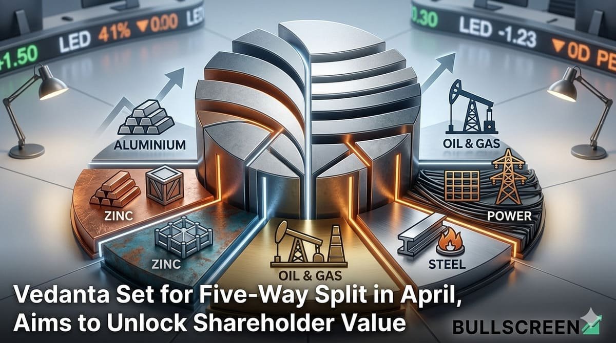 Vedanta Set for Five-Way Split in April, Aims to Unlock Shareholder Value