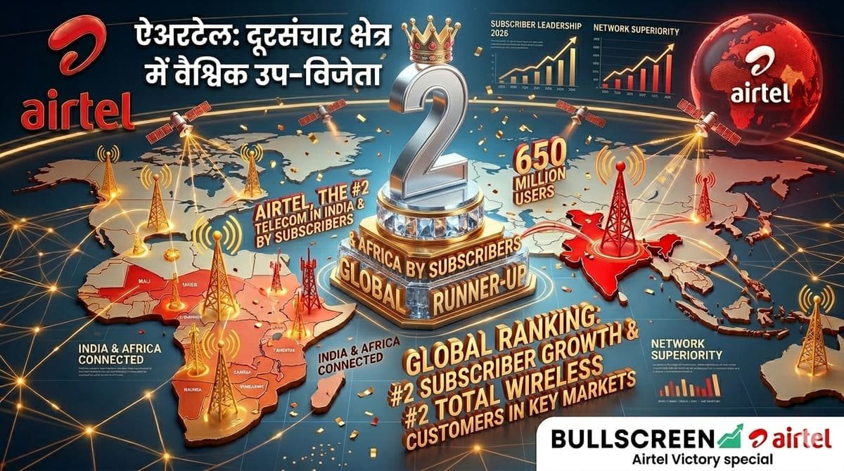 650 मिलियन यूजर्स के साथ Airtel बनी दुनिया की नंबर-2 टेलीकॉम कंपनी, ग्लोबल रेस में बड़ी छलांग