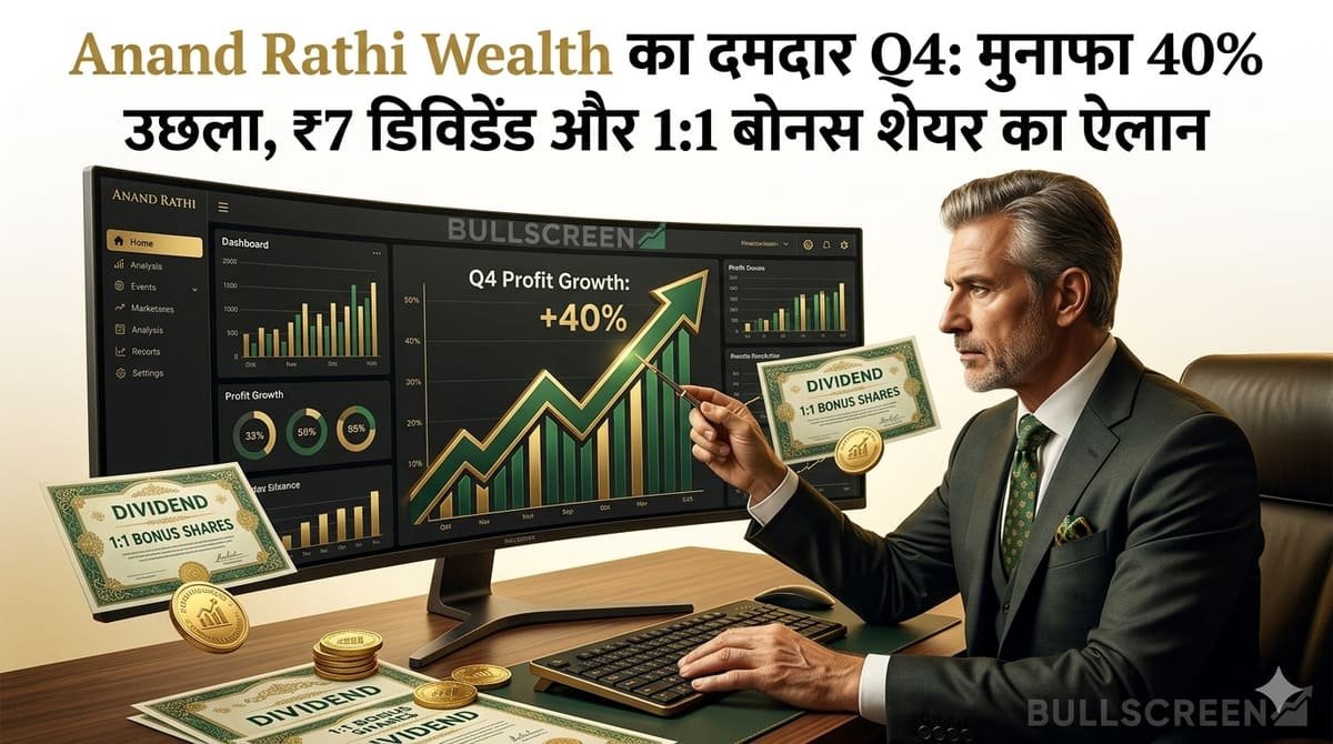 Anand Rathi Wealth का दमदार Q4: मुनाफा 40% उछला, ₹7 डिविडेंड और 1:1 बोनस शेयर का ऐलान