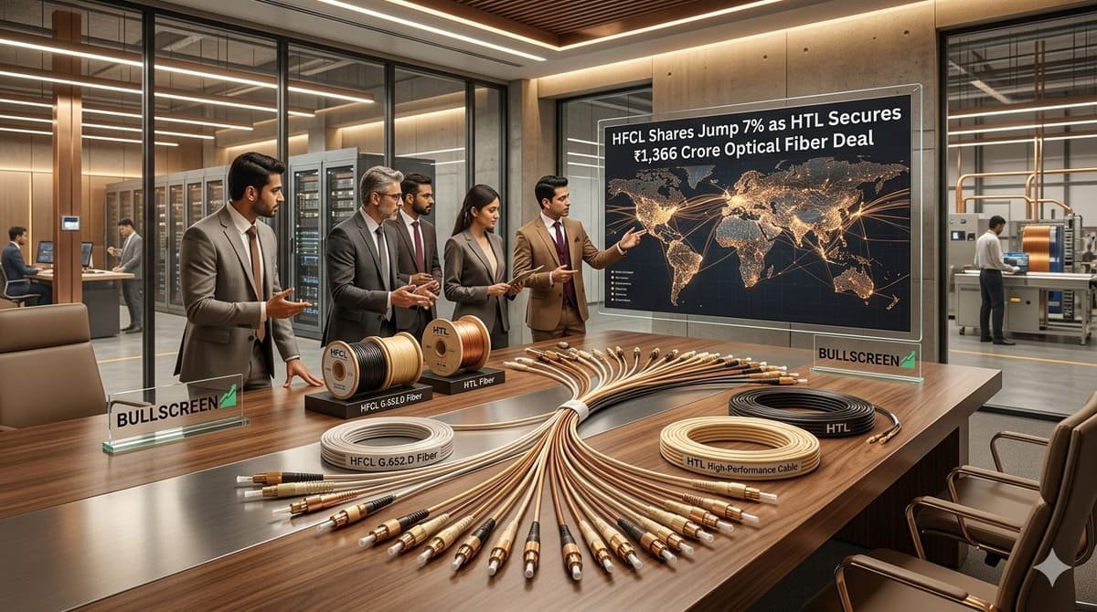 HFCL Shares Jump 7% as HTL Secures ₹1,366 Crore Optical Fiber Deal