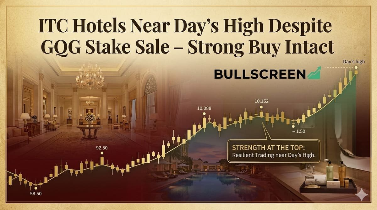 ITC Hotels Near Day’s High Despite GQG Stake Sale – Strong Buy Intact
