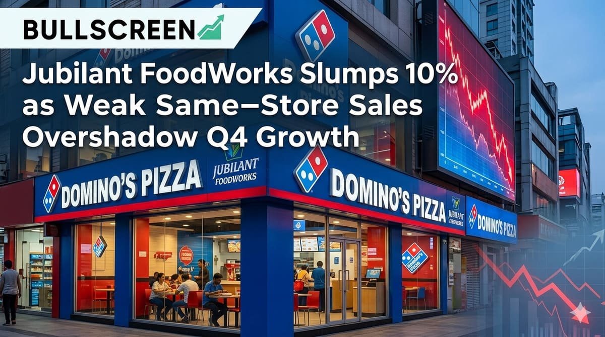 Jubilant FoodWorks Slumps 10% as Weak Same-Store Sales Overshadow Q4 Growth