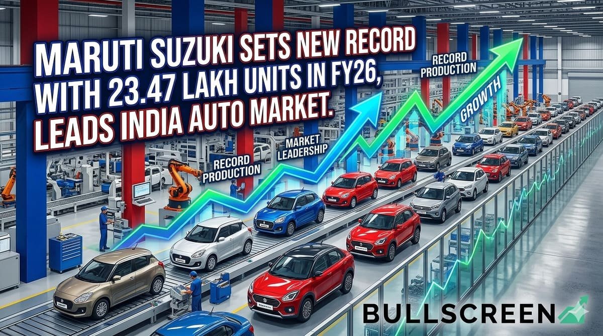 Maruti Suzuki Sets New Record with 23.47 Lakh Units in FY26, Leads India Auto Market
