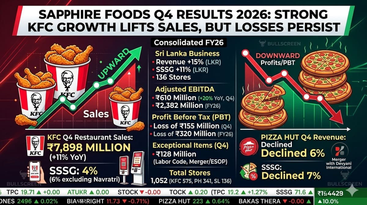 Sapphire Foods Q4 Results 2026: Strong KFC Growth Lifts Sales, But Losses Persist
