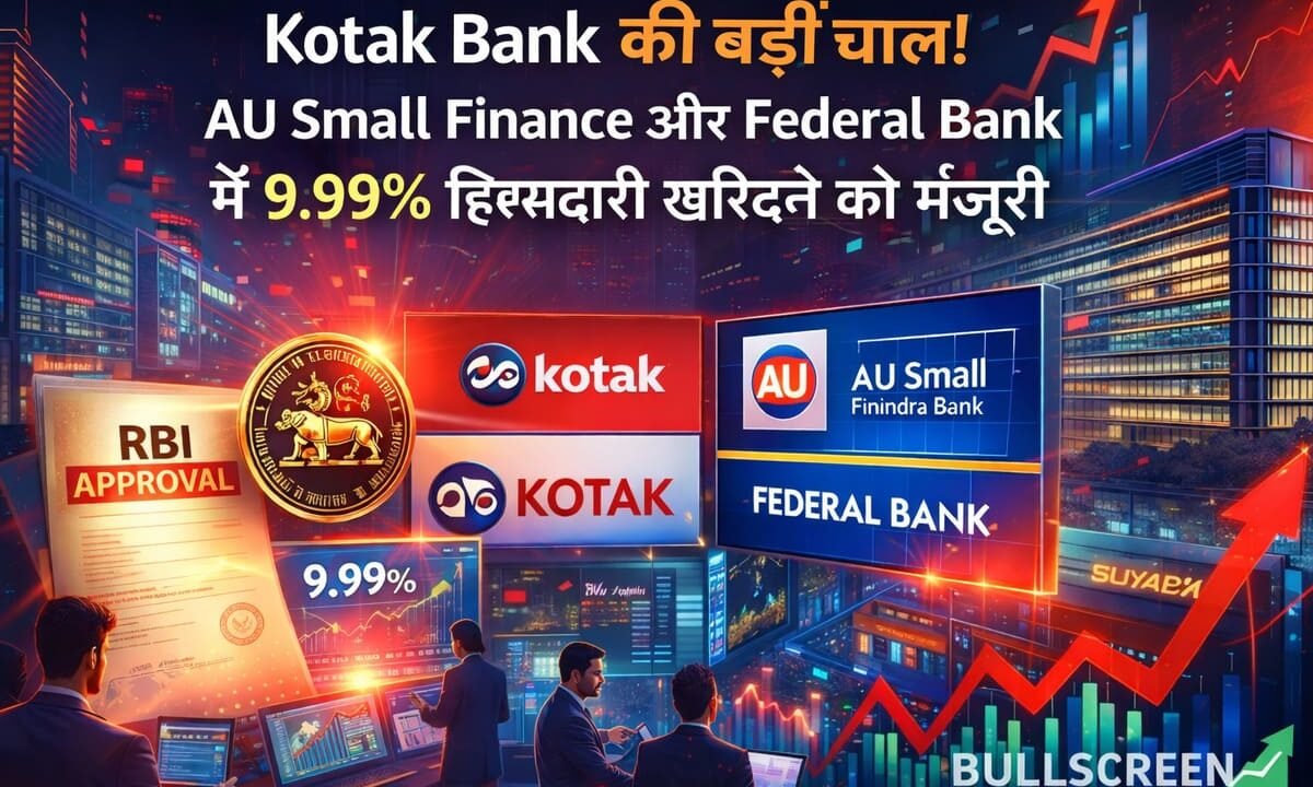Kotak Bank की बड़ी चाल! AU Small Finance और Federal Bank में 9.99% हिस्सेदारी खरीदने को मंजूरी