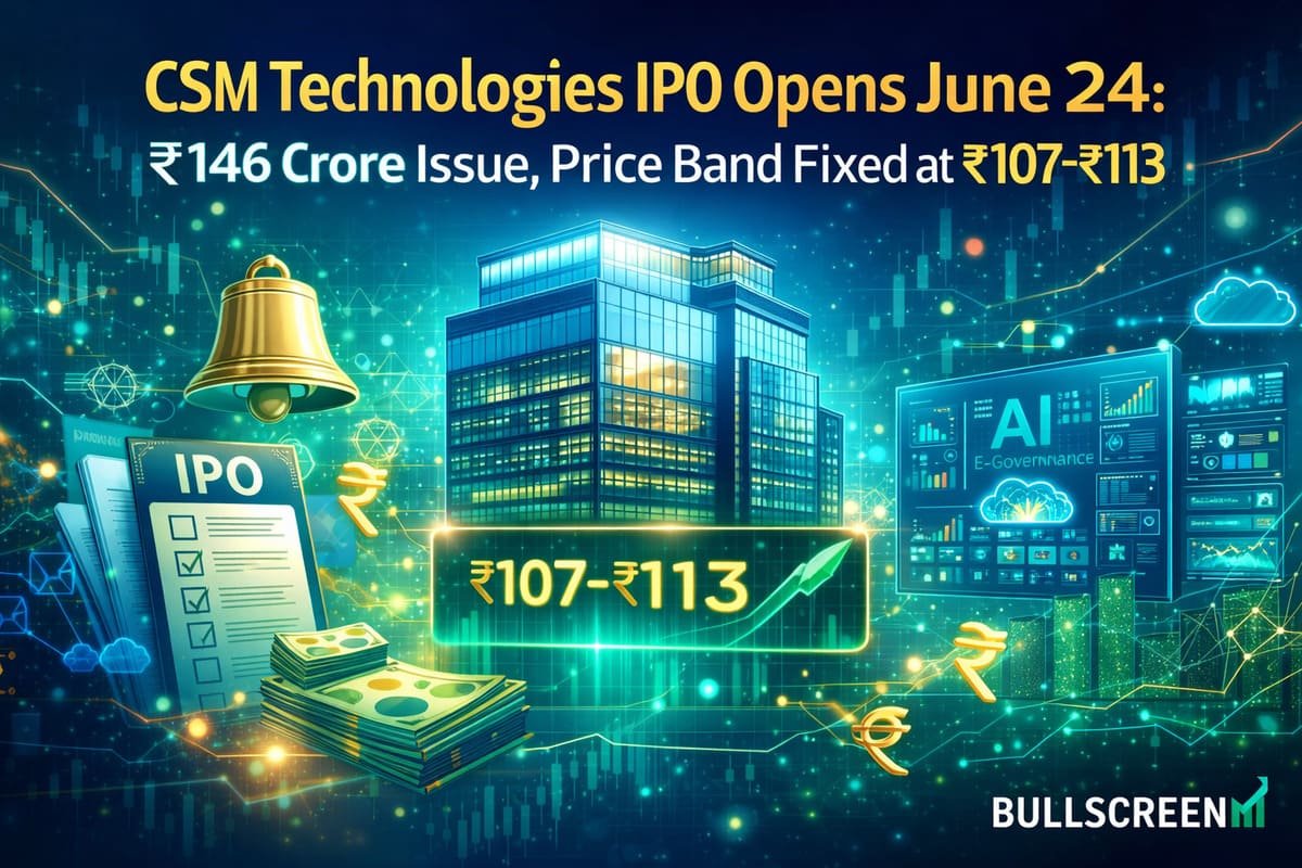 CSM Technologies IPO Opens June 24: ₹146 Crore Issue, Price Band Fixed at ₹107–₹113