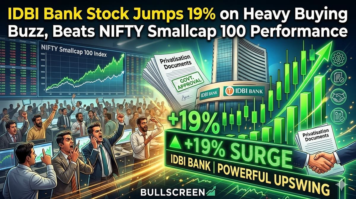 IDBI Bank Stock Jumps 19% on Heavy Buying Buzz, Beats NIFTY Smallcap 100 Performance