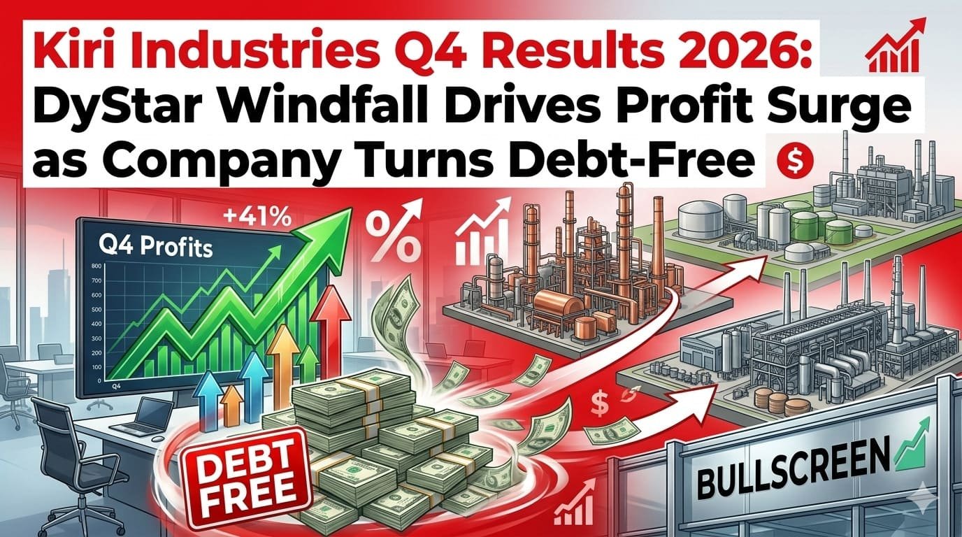 Kiri Industries Q4 Results 2026: DyStar Windfall Drives Profit Surge as Company Turns Debt-Free