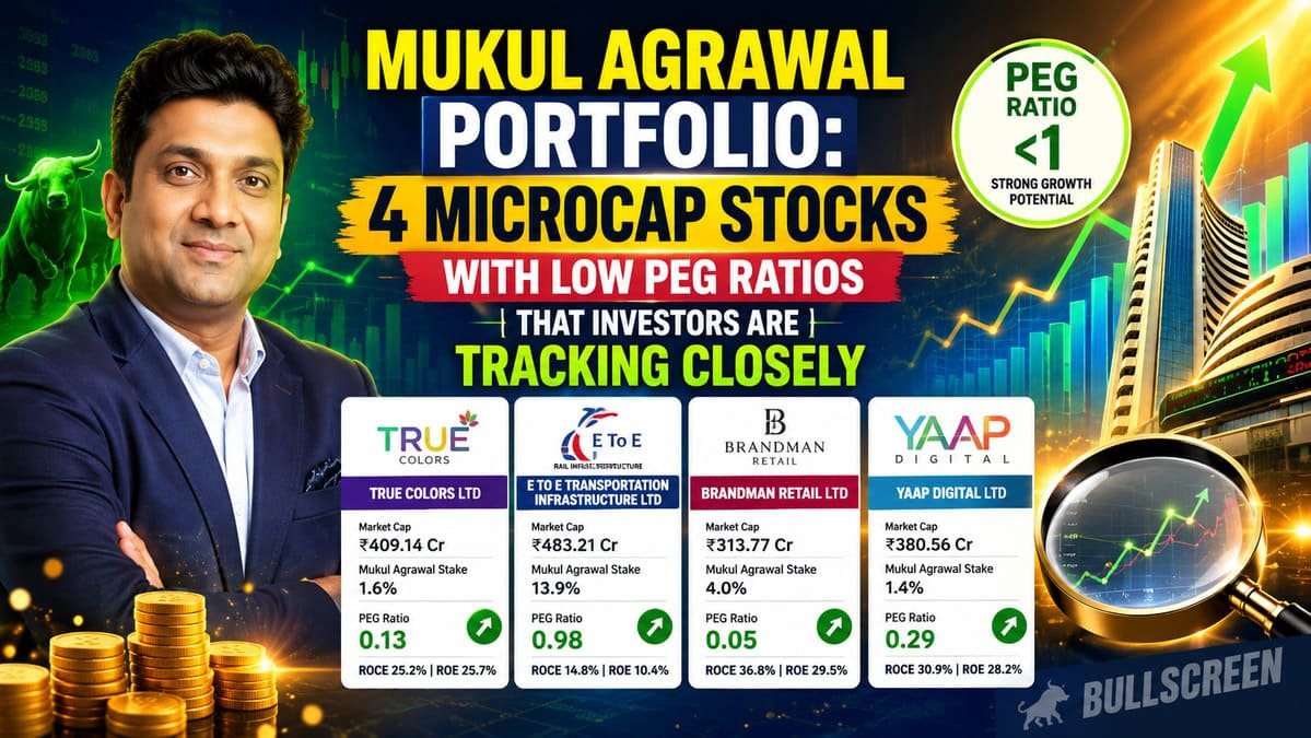 Mukul Agrawal Portfolio: 4 Microcap Stocks With Low PEG Ratios That Investors Are Tracking Closely