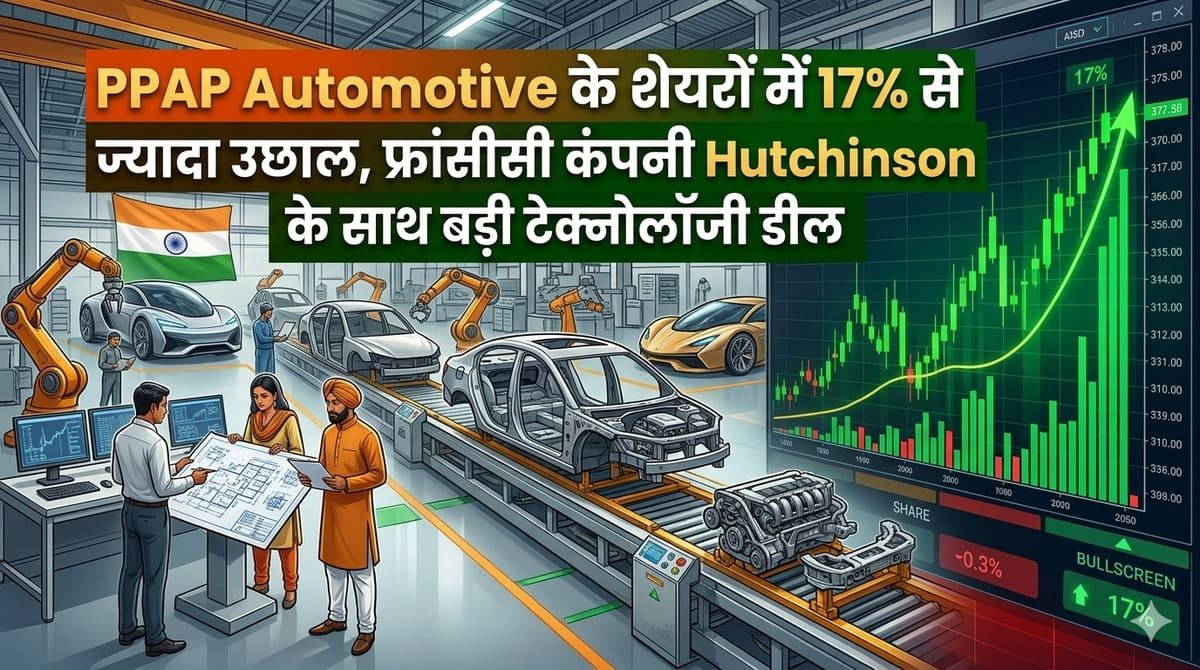 PPAP Automotive के शेयरों में 17% से ज्यादा उछाल, फ्रांसीसी कंपनी Hutchinson के साथ बड़ी टेक्नोलॉजी डील
