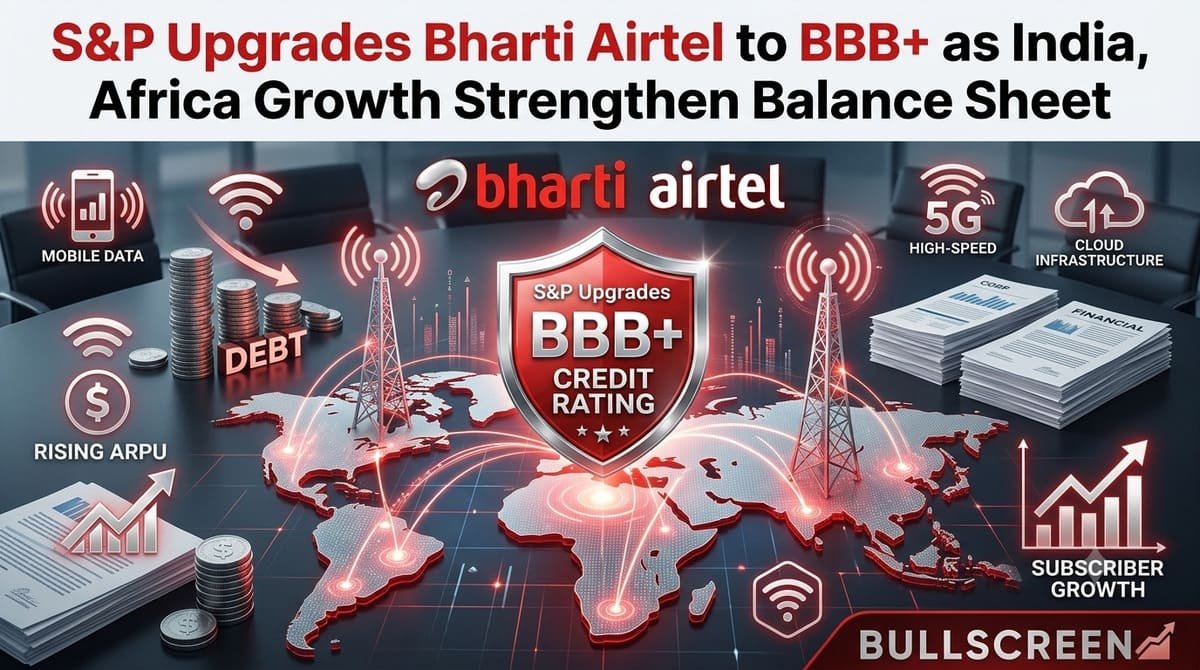 S&P Upgrades Bharti Airtel to BBB+ as India, Africa Growth Strengthen Balance Sheet