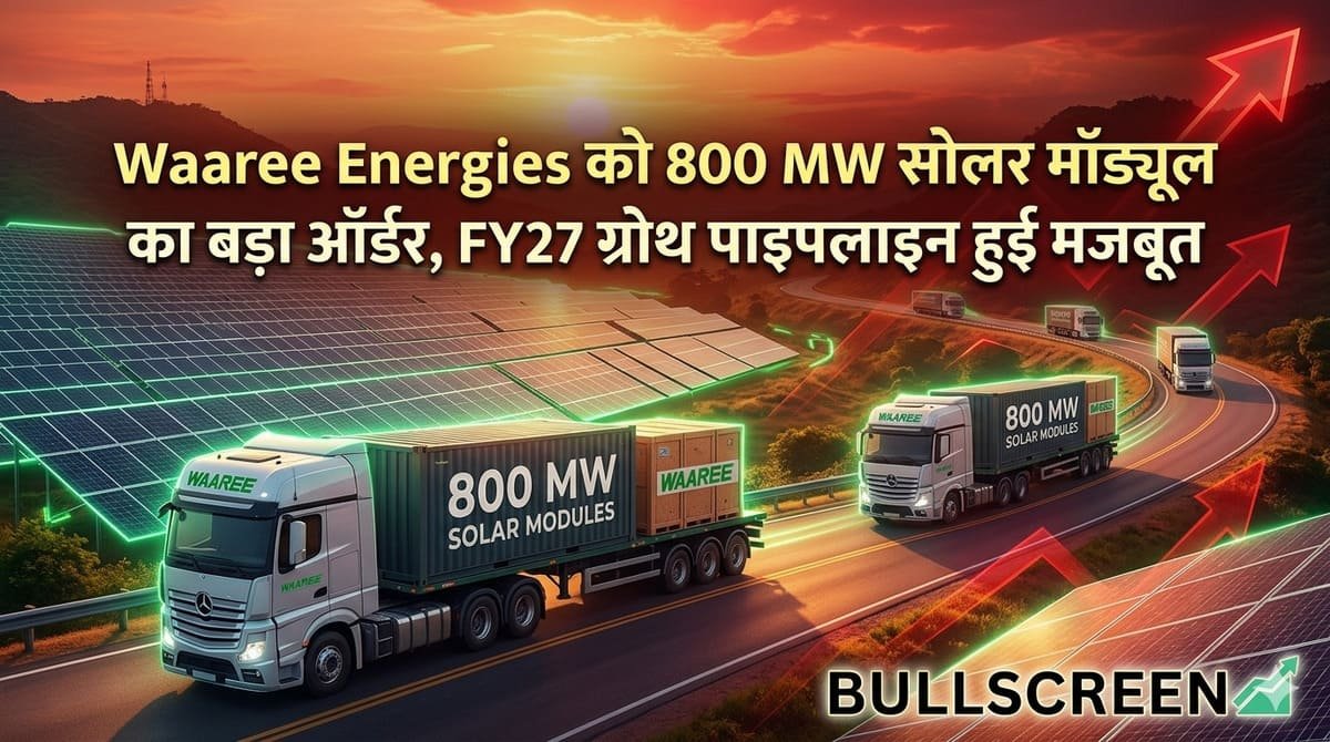 Waaree Energies को 800 MW सोलर मॉड्यूल का बड़ा ऑर्डर, FY27 ग्रोथ पाइपलाइन हुई मजबूत