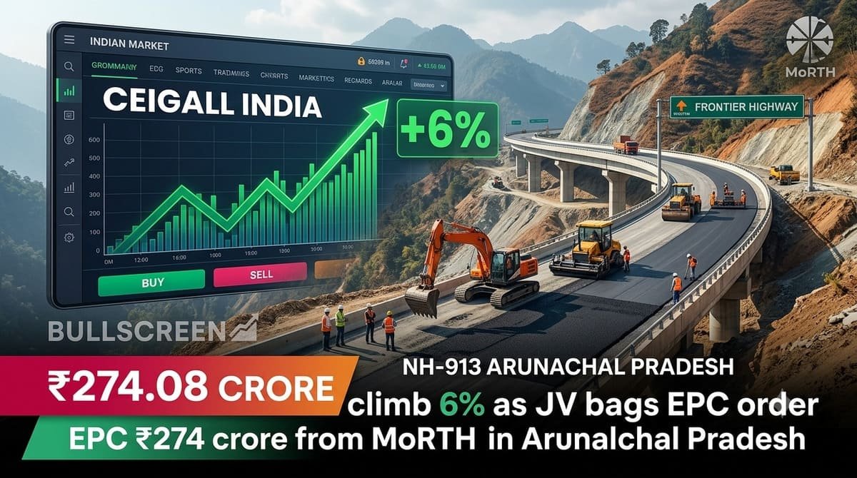 Ceigall India शेयर में 6% उछाल, JV को ₹274 करोड़ का MoRTH ऑर्डर