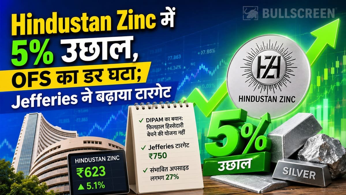 Hindustan Zinc में 5% उछाल, OFS का डर घटा; Jefferies ने बढ़ाया टारगेट