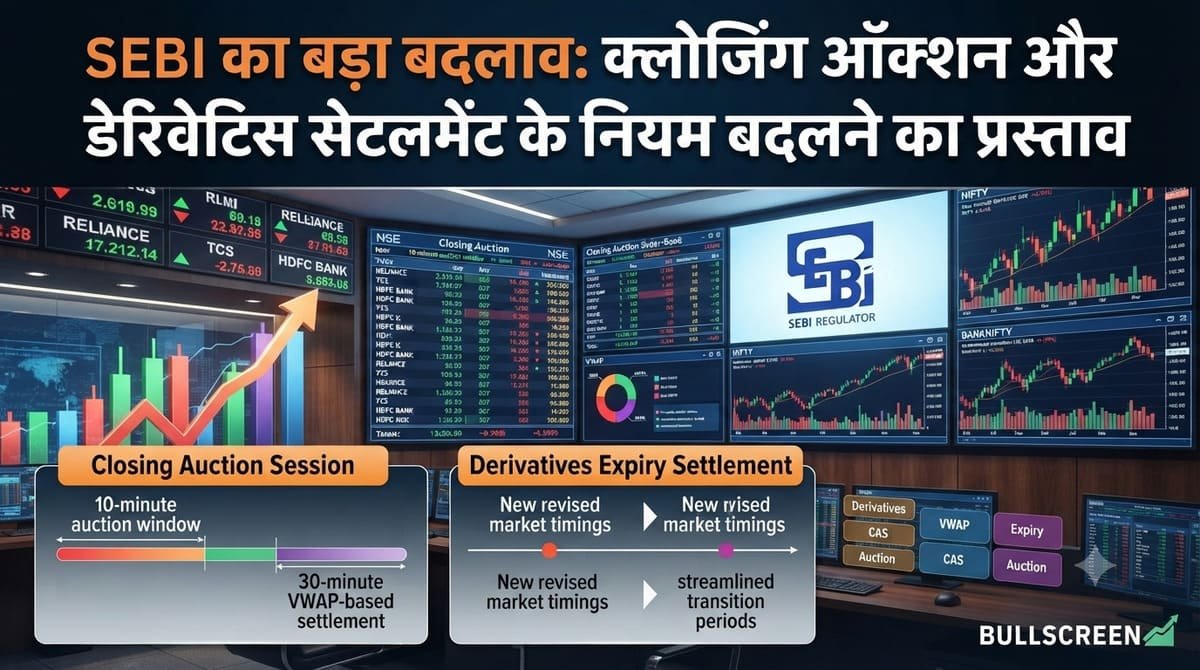 SEBI का बड़ा बदलाव: क्लोजिंग ऑक्शन और डेरिवेटिव्स सेटलमेंट के नियम बदलने का प्रस्ताव